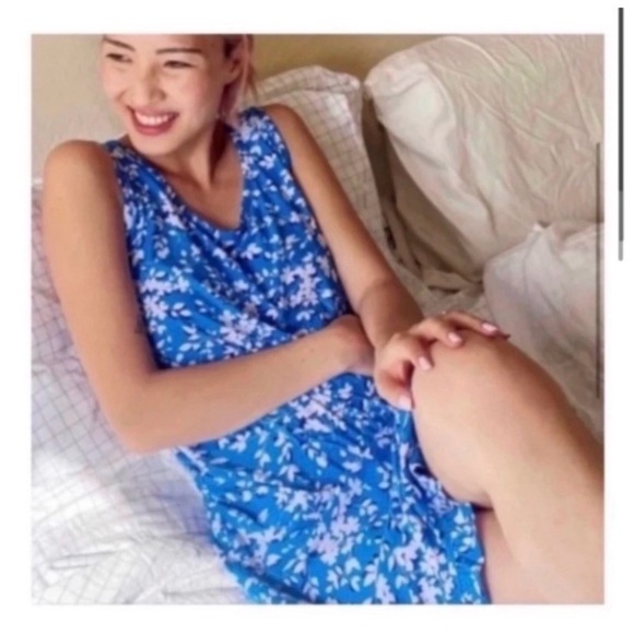 DRAPER JAMES Blue Floral Mini Dress - Picture 4 of 9